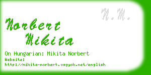 norbert mikita business card